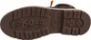 The sole of a brown leather boot is shown against a white background. Voir les images du produit