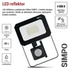 LED reflektor SIMPO s pohybovým čidlem, 20 W, černý, neutrální bílá Produktbild-Vorschau