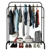 Metall Kleiderständer 145 x 110 x 55 cm Schwarz mit 2 Produktbild-Vorschau 3