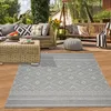 In- & Outdoor Teppich mit Sisal Zickzack Muster graufarben Produktbild-Vorschau 1