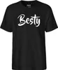 Huuraa Herren T-Shirt Besty Bestie S Black Bio Baumwolle Produktbild-Vorschau 2