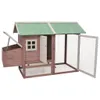 The Living Store Hühnerkäfig Mokka 170x81x110 cm Massivholz Produktbild-Vorschau 2