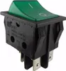 Wippenschalter, 2 polig (4pin) 16A 250VAC 30x22mm Grüne Produktbild-Vorschau 1