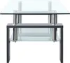 Tavolino grigio trasparente 95x55x40 cm in vetro temperato Anteprima dell’immagine prodotto 4