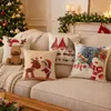 Weihnachtskissenbezüge 4er Set 45x45 cm aus Leinenstoff, Produktbild-Vorschau 5
