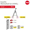 An instructional diagram showing the contents of a Hailo EasyClix set for ladders. Anteprima dell’immagine prodotto