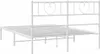 vidaXL Postel s čelem kovová bílá 140x200 cm Náhled obrázku produktu 7