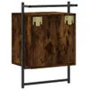The Living Store Wand-Nachttisch Räuchereiche 40x30x61 cm Produktbild-Vorschau 8