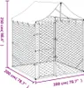 vidaXL Outdoor-Hundezwinger mit Dach Silber 2x2x2,5 m Produktbild-Vorschau 6
