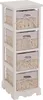 Komoda z półką i 4 szufladami 74x25x28cm, styl shabby, Podgląd zdjęcia produktu 7
