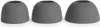 Three gray silicone ear tips for headphones, shown from the side against a white background. Produktbild-Vorschau