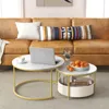 A living room setting with a couch and coffee tables. Podgląd zdjęcia produktu