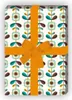 Retro Vintage Blumen Geschenkpapier türkis, im 70er Jahre Produktbild-Vorschau 1