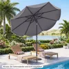 COSTWAY Sonnenschirm Ø 270 cm, beidseitig um 30° knickbar, Produktbild-Vorschau 2