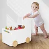 ONVAYA® Drevený box na hračky | Biely | Detské chodítko s Náhľad obrázku produktu 5