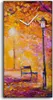 Dekor Leinwand Uhr Wandbilder 30x60 Gemälde Wald Park Bäume Produktbild-Vorschau 1