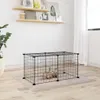 vidaXL 8-dielna klietka pre domáce zvieratá čierna 35x35 cm Náhľad obrázku produktu 2