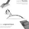2 chaises longues en aluminium, à 5 niveaux - gris Voir les images du produit 3