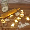LED Lichterkette mit silbernen Baum Backförmchen - 8 warmweiße LED - Batteriebetrieb - L: 1,4m Produktbild-Vorschau