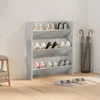 vidaXL Nástěnná skříň na boty Betonová šedá 80x18x90 cm Náhled obrázku produktu 3