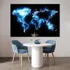MuchoWow® Poster Weltkarte - Blau - Schwarz 180x120 cm - Produktbild-Vorschau 5