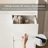 Hochglanz Kommode Weiß 80x40x110cm mit 3-farbiger Produktbild-Vorschau 6
