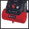 Close-up of a red and black air compressor. Anteprima dell’immagine prodotto