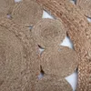 Okrągły dywanik boho 150 cm, ręcznie tkany z juty - Podgląd zdjęcia produktu 6