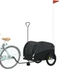 vidaXL Rimorchio per biciclette nero 45 kg ferro Anteprima dell’immagine prodotto 3
