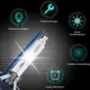 A close-up of a Xenon headlight bulb with overlaid marketing icons and text. Podgląd zdjęcia produktu
