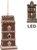 Clayre & Eef Weihnachts-Anhänger mit LED Lebkuchenhaus Produktbild-Vorschau 2