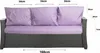 Poduszka na sofę rattanową fioletowa | siedzisko 168x50x7 + Podgląd zdjęcia produktu 2