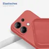 Close-up of a red phone case, showing the camera cutout and the interior texture. Produktbild-Vorschau