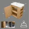 Waschbeckenunterschrank SEVA57 Links/Rechts Badmöbel Set Produktbild-Vorschau 3