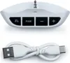 A white wireless audio adapter and a white USB cable are shown against a white background. Podgląd zdjęcia produktu