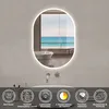 Miroir LED ovale 50x70cm, tricolore + anti-buée + dimmable Voir les images du produit 2