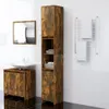 vidaXL Kúpeľňová skrinka Smoked Oak 30x30x183,5 cm Materiál Náhľad obrázku produktu 2