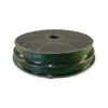 A product shot of a round charcoal filter with a dark green plastic rim, isolated on a white background. Voir les images du produit