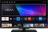 A smart TV displaying its user interface with various app icons and content recommendations. Produktbild-Vorschau