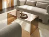 BELIANI Couchtisch BraunTransparent 50 x 100 cm Produktbild-Vorschau 2