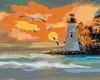 Zuty - Malen nach Zahlen - SONNENUNTERGANG UND LEUCHTTURM, Produktbild-Vorschau 1
