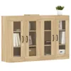 vidaXL Armoires murales 2 pcs. chêne Sonoma bois composite Voir les images du produit 3