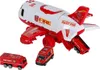 A toy transport airplane with attached fire department vehicles. Produktbild-Vorschau