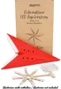 A red LED paper star and its components are displayed on a white background, with the product's packaging in the background. Podgląd zdjęcia produktu