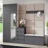 Garderoben-Set BERLIN – Kleiderschrank mit Polsterplatten, Produktbild-Vorschau 1
