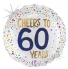 18"/Ø46cm Folienballon "Cheers to 60 Years" Produktbild-Vorschau 1