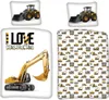 Baby Bettwäsche Kran Bagger LKW Baustelle 100 x 135 cm Produktbild-Vorschau 1