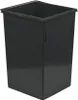 A black trash can with a handle on a white background. Produktbild-Vorschau