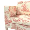 Dekoria Bezug für Karlanda Schlafsofa, kurz, creme- rot, Produktbild-Vorschau 3