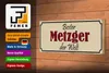 Holzschild Spruch 27x10cm bester Metzger der Welt Arbeit Produktbild-Vorschau 4